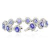 Image 3 : 14KT White Gold 24.72ctw Tanzanite and Diamond Bracelet