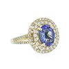 Image 2 : 14KT Yellow Gold 2.37ct Tanzanite and Diamond Ring