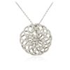 Image 2 : 14KT White Gold 1.55ctw Diamond Pendant With Chain