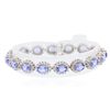 Image 1 : 14KT White Gold 11.20ctw Tanzanite and Diamond Bracelet