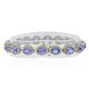 Image 2 : 14KT White Gold 11.20ctw Tanzanite and Diamond Bracelet