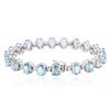 Image 2 : 14KT White Gold 27.80ctw Topaz and Diamond Bracelet