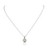 Image 2 : 14KT White Gold 1.15ctw Diamond Pendant With Chain