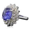 Image 2 : 14KT White Gold 9.36ct Tanzanite and Diamond Ring