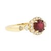 Image 2 : 14KT Yellow Gold 0.94ct Ruby and Diamond Ring
