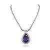 Image 1 : 14KT White Gold 69.66ct GIA Certified Tanzanite and Diamond Necklace