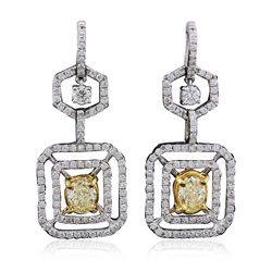 Platinum 2.45ctw Diamond Earrings