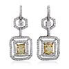 Image 1 : Platinum 2.45ctw Diamond Earrings