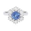 Image 1 : 14KT White Gold 1.74ct Tanzanite and Diamond Ring