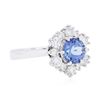 Image 2 : 14KT White Gold 1.74ct Tanzanite and Diamond Ring