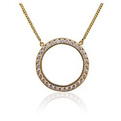 18KT Yellow Gold 1.25ctw Diamond Pendant With Chain