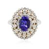 Image 1 : 14KT Two-Tone Gold 1.73ct Tanzanite and Diamond Ring