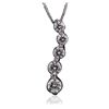 Image 1 : 14KT White Gold 1.28ctw Diamond Pendant With Chain