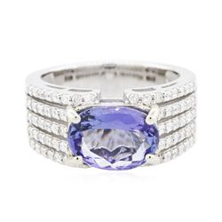 14KT White Gold 2.75ct Tanzanite and Diamond Ring