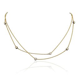 14KT Yellow Gold 0.30ctw Diamond Necklace
