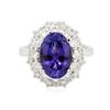 Image 1 : 14KT White Gold 5.21ct Tanzanite and Diamond Ring