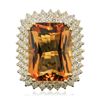 Image 1 : 14KT Yellow Gold 14.57ct Citrine and Diamond Ring