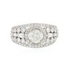 Image 1 : 18KT White Gold 2.23ctw Diamond Ring
