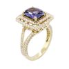 Image 3 : 14KT Yellow Gold 3.24ct Tanzanite and Diamond Ring