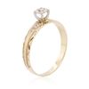 Image 3 : 10KT Two-Tone Gold 0.03ctw Diamond Ring
