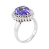 Image 3 : 14KT White Gold 4.48ct Tanzanite and Diamond Ring