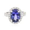 Image 1 : 14KT White Gold 5.22ct Tanzanite and Diamond Ring