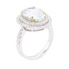 Image 3 : 14KT Two-Tone Gold 5.13ct Aquamarine and Diamond Ring