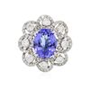Image 1 : 14KT White Gold 3.23ct Tanzanite and Diamond Ring