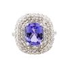 Image 1 : 14KT White Gold 3.26ct Tanzanite and Diamond Ring