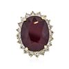 Image 1 : 14KT Yellow Gold 20.93ct Ruby and Diamond Ring