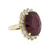 Image 2 : 14KT Yellow Gold 20.93ct Ruby and Diamond Ring