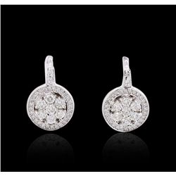 14KT White Gold 1.86ctw Diamond Earrings