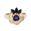 Image 1 : 14KT Yellow Gold 1.00ctw Sapphire and Diamond Ring