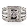 Image 1 : 14KT White Gold 0.68ctw Diamond Engagement Ring