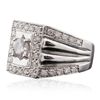 Image 2 : 14KT White Gold 0.68ctw Diamond Engagement Ring