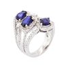 Image 3 : 14KT White Gold 2.64ctw Sapphire and Diamond Ring