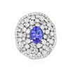 Image 1 : 14KT White Gold 2.55ct Tanzanite and Diamond Ring