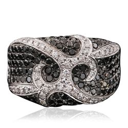 14KT White Gold 1.92ctw Black Diamond Ring