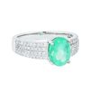 Image 2 : 14KT White Gold 1.99ct Emerald and Diamond Ring