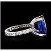 Image 3 : 14KT White Gold 5.67ct Tanzanite and Diamond Ring