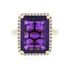 Image 1 : 14KT Yellow Gold 10.27ct Amethyst and Diamond Ring