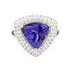 Image 1 : 14KT Two-Tone Gold 4.70ct Tanzanite and Diamond Ring