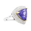 Image 2 : 14KT Two-Tone Gold 4.70ct Tanzanite and Diamond Ring