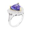 Image 3 : 14KT Two-Tone Gold 4.70ct Tanzanite and Diamond Ring