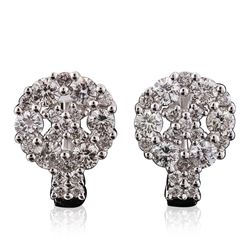 14KT White Gold 1.31ctw Diamond Earrings