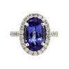 Image 1 : 14KT White Gold 4.58ct Tanzanite and Diamond Ring