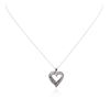 Image 1 : 10KT White Gold 0.50ctw Diamond Heart Pendant With Chain