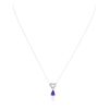 Image 1 : 14KT White Gold 1.10ct Tanzanite and Diamond Pendant With Chain