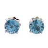 Image 1 : 14KT White Gold 2.00ctw Blue Zircon Earrings