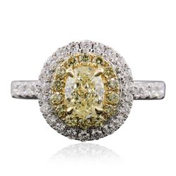 18KT Two-Tone Gold 1.32ctw Diamond Engagement Ring